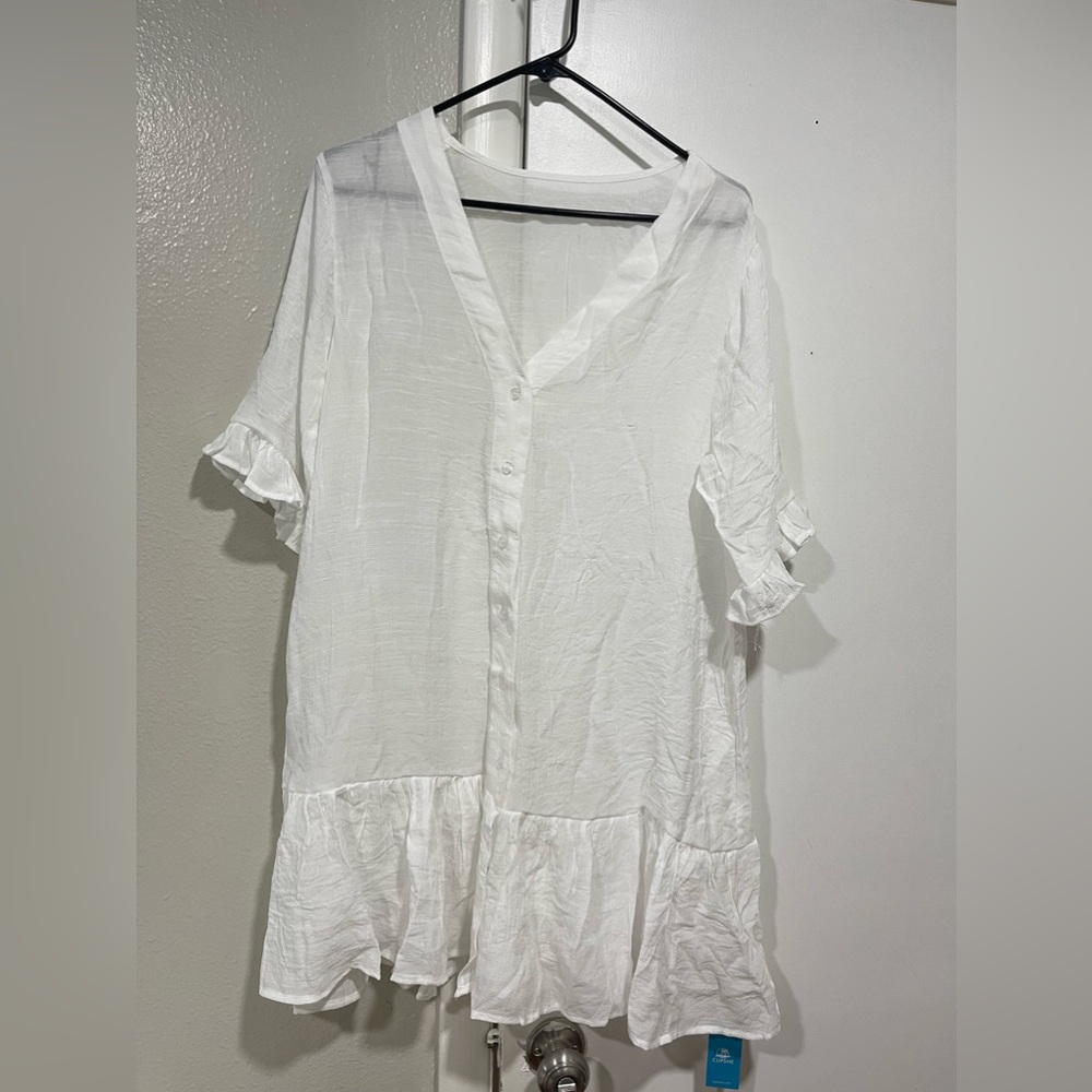 Cupshe ruffle coverup dress